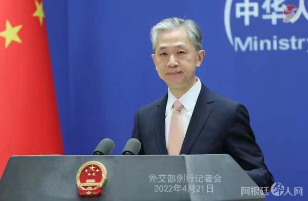 外交部发言人汪文斌。摄影：薛伟