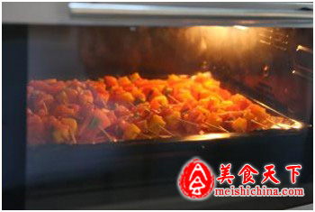 三文鱼彩椒串
